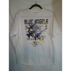 US Navy Blue Angels Pensacola T‎ Shirt Adult Large Graphic Tee Large